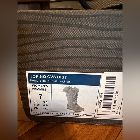 SOREL Tofino Waterproof Winter Snow Boots Gray / Black  Women's Size 7 - Picture 4 of 7